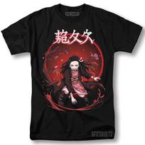 Demon Slayer Nezuko marškinėliai Waifu Anime Manga Kimetsu No Yaiba Cosplay marškinėliai L