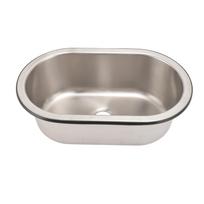 304 nerūdijančio plieno baro kriauklė, ovalo formos praustuvas su 40 mm išleidimo anga, valtims, nameliams ant ratų, kemperiams, 13,6 x 8 x 5,2 col.