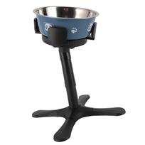 Dog Bowl Stand Adjustable Width and Height Tilted Dog Feeding Stand for Medium Large Dogs L
