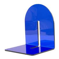 Akrilinis knygų atraminis laikiklis, sustiprintas L formos, stalo knygų organizatorius namams, bibliotekai, biurui, permatomas mėlynas blue