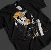 Bleach Anime Marškinėliai Ichigo Bankai Marškinėliai Byakuya Marškinėliai Aizen Zaraki Unisex Marškinėliai S