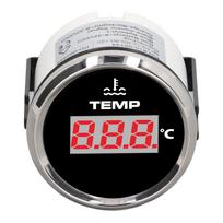 52mm 0‑120 laipsnių Skaitmeninis vandens temperatūros matuoklis Temp matuoklis IP67 atsparus vandeniui Raudonas foninis apšvietimas Automobiliui RV Sunkvežimiui Valtis