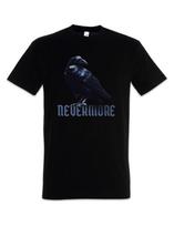 Nevermore Raven T-Shirt Edgar Allan Allen Symbol Poe Ravens Horror Author S