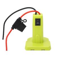 Maitinimo adapteris su saugikliais ir laidų gnybtais Ryobi P102 P103 P104 P105 P107 P108 P109 18V baterijai