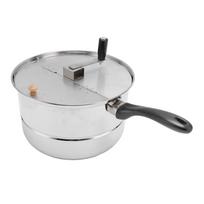 Stovetop Popcorn Maker Nerūdijančio Plieno Popcorn Popper su Rankiniu Sraigtu Popcorn Puodas Dujiniam Elektriniam Šildymui L