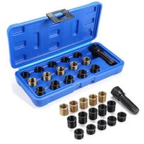 16 vnt. M14 x 1,25 mm žvakės sriegio taisymo sriegiklis, sriegio praplėtimo įdėklų rinkinys