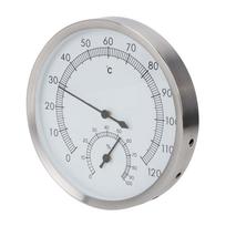 2 In 1 Stainless Steel Steam Room Sauna Room Thermometer Hygrometer Thermo Hygrometer Indoor