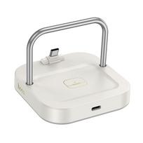 Darbalaukio įkroviklis Hoco 2in1 USB C PD QC 3A 30W + belaidis įkrovimas 5W CQ16B pieno baltumo