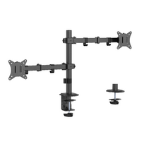 Gembird MA-D2-03 Reguliuojama stalinis dvigubo monitoriaus laikiklis, 17"-32", juodas
