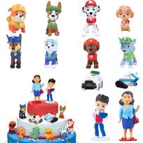 12 vnt. Paw Patrol veiksmų figūrėlių tortų papuošalai vakarėlio torto dekoravimui