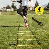 Greičio ir vikrumo treniruočių rinkinys Vikrumo kopėtėlės Futbolo kopėtėlės su 12 pakopų, su 12 kūgių ir 4 kuoliukais Futbolo treniruotė