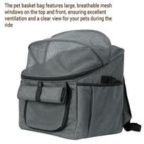 Dog Bike Basket Oxford Cloth Pet Carrier Backpack for Small Medium Cats Dogs