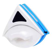 Magnetinis langų valytuvas Mėlynos trikampio formos Vienpusis magnetinis stiklo valytuvas Plovimo šepetėlio įrankis P3‑8mm