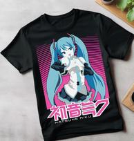 Hatsune Miku New Adult T-Shirt -Pinkish Stage Circle Imag, gift Christmas shirt L
