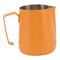 450ml Milk Frothing Pitcher 304 Stainless Steel Steaming Pitcher Milk Frother Pitcher for Coffee Shop Home Orange oranžinė