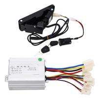Electric Bicycles Conversion Kit 12V 500W Brushed Motor Controller with Foot Throttle Pedal for Electric Scooters
