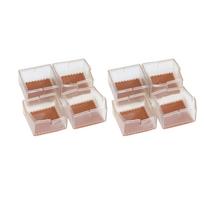 8pcs set Silicone Chair Caps Table Foot Pads Anti Slip Transparent Square Leg Protection Cover