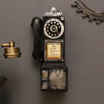 Amerikietiško kaimo stiliaus sieninis mokamas telefono modelis Retro kabinos telefono dekoras