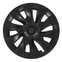 4PCS Wheel Hub Cap Strong Power Powerful Protection Wheel Rim Cover Replacement For Tesla Model 3 2017‑2023 Matte Black matinė juoda spalva