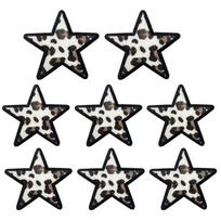 10pcs /Set Love Leopard Print Gritt Ironing Patch Diy Bag Hat Backpack Patch Iron On Patches For Clothing Jackets Sew Badges
