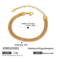 Modern Trendy Minimalist 18K Stainless Steel Women's Chain Bracelet Fashion Link Jewelry auksas