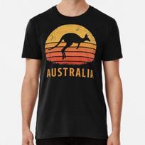 Australijos kengūros Retro Premium marškinėliai S dydžio iki 5XL Pagaminta AU/JAV Marškinėliai M