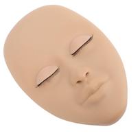 Lash Mannequin Head Silicone Removable Eyelid Multifunctional Eyelash Extension Mannequin Head for Makeup Practice smėlis