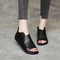 Hot Selling 2025 Women Sandals Summer Women Shoes Sandals Comfortable Women Thick Sole middle Heels Mother Shoes  Female sandals 35 juoda