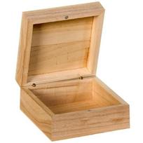 Boite en bois - ARTEMIO - Carrée 10 cm - Bois massif - Marron - Non personnalisable ruda