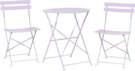 Lauko baldų komplektas Beliani Metalinis balkonų rinkinys violetiniam FIORI