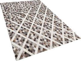 Beliani Odos skiautės kilimas 140 x 200 cm žalsvai rudos spalvos AKDERA