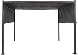 Beliani Lumarko Garden Paviljonas LED 310 x 310 cm tamsiai pilka PARGA!