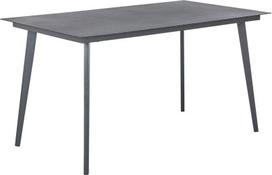 Beliani Sodo stalas MILETO 140 cm 80 cm, stiklinis, pilkas
