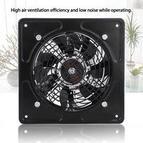190mm 40W 220V Sieninis ištraukiamasis ventiliatorius Mažas triukšmas Namų Vonios Kambario Virtuvės Garažo Vėdinimas (Juoda) juoda