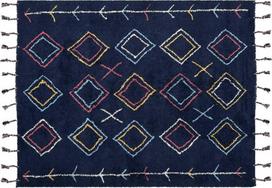 Beliani Lumarko Medvilnė kilimas 160 x 230 cm juoda CORUM!