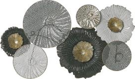 Beliani Sieninė dekoracija ZIRCONIUM Metal 38 cm Juoda