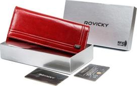 Moteriška odinė kortelių piniginė yra apsaugota RFID Protect. Rovicky