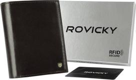 Elegantiška vyriška odinė piniginė Rovicky su RFID