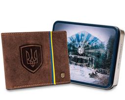 Vyriška nubuko piniginė su Ukrainos emblema — Petersonas