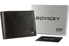 Rovicky Vyriška odinė piniginė su prailginta rankena, natūrali oda, su RFID žyme, elegantiška