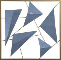 Beliani Sienų dekoracija ZINC Metal 50 cm mėlyna