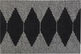 Beliani Kilimas BATHINDA juodas/baltas 160 x 230 cm medvilninis