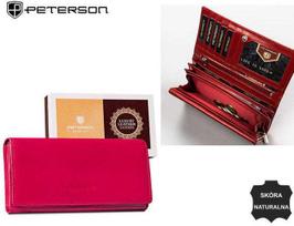 Peterson Moteriška odinė piniginė PTN RD-32-GCL Magenta