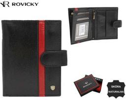 Rovicky Portfel męski skórzany 22314L-RVTP Juodas+Raudonas