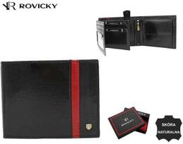 Rovicky Portfel męski skórzany 22320-RVTP Juodas+Raudonas