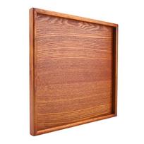 Kvadratinis masyvmedžio arbatos padėklas, kavos, suši, užkandžių serviravimo lėkštė kavinei, restoranui(30*30 cm)