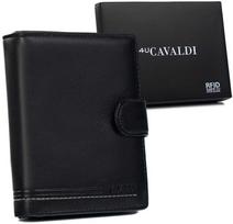 4U Cavaldi Portfel męski PU+skóra M302BL-PU-6878 Juodas