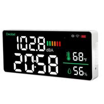 LED decibelų matuoklis 2,4G WiFi Sieninis 11 colių LED Temperatūros, drėgmės, laiko rodymas Garso lygio matuoklis Tuya