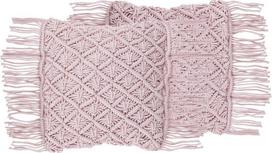 Beliani 2 dekoratyvinių pagalvių rinkinys makro 40 x 40 cm rožinė YANIKLAR