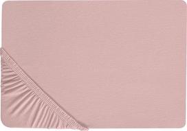 Shumee Medvilniniai lakštai su gumine juosta 180 x 200 cm rožinės spalvos